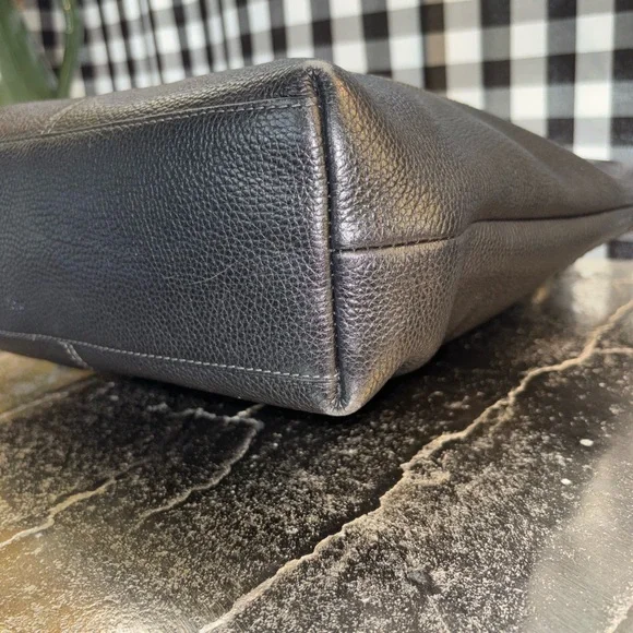 Coach Penelope Black Pebbled Leather Shoulder Tote 2010 - Picture 4 of 7